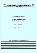 Johan Halvorsen Notenblätter Minitauren op.29 Nr.3 Elegie