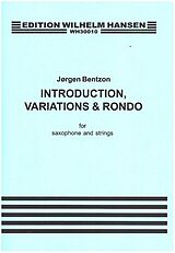 Jorgen Bentzon Notenblätter Introduction Variations & Rondo