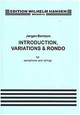 Jorgen Bentzon Notenblätter Introduction Variations & Rondo