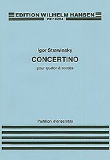Igor Strawinsky Notenblätter Concertino for string quartet