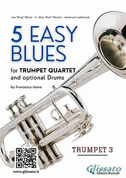 E-Book (epub) 5 Easy Blues for Trumpet Quartet - Trumpet 3 in Bb von Francesco Leone