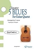 E-Book (epub) 5 Easy Blues for Guitar Quartet - Guitar 4 Part von Francesco Leone, Matteo Rigotti