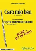 E-Book (epub) Flute Quintet / choir "Caro mio ben" score & parts von Tommaso Giordani