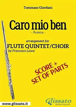 E-Book (epub) Flute Quintet / choir "Caro mio ben" score & parts von Tommaso Giordani