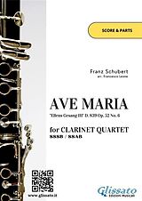 E-Book (epub) Clarinet Quartet "Ave Maria" by Schubert (score & parts) von Franz Schubert
