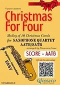 E-Book (epub) Saxophone Quartet Score "Christmas for four" von Traditional Christmas Carols, a cura di Francesco Leone