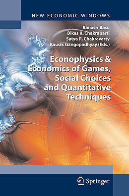 Couverture cartonnée Econophysics & Economics of Games, Social Choices and Quantitative Techniques de 