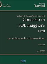 Giuseppe Tartini Notenblätter Concerto in Sol maggiore D78
