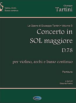 Giuseppe Tartini Notenblätter Concerto in Sol maggiore D78