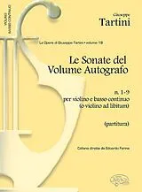 Giuseppe Tartini Notenblätter Le sonate del vol. autografo vol.19
