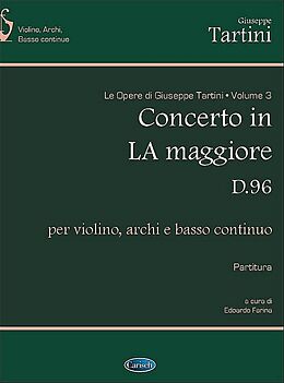 Giuseppe Tartini Notenblätter Konzert A-Dur D96 für Violine