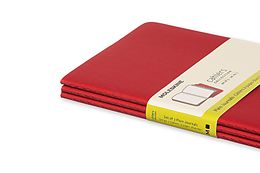 Blankobuch kt Notizbuch / Pocket Plain Red Cover L. 3er Pack von 