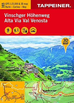 (Land)Karte 3D-Wanderkarte Vinschger Höhenweg von 