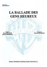 Gerard Lenorman Notenblätter La ballade des gens heureux
