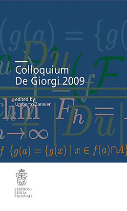 Couverture cartonnée Colloquium De Giorgi 2009 de 
