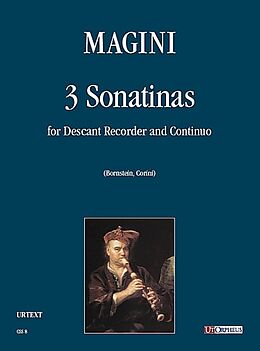 Francesco Magini Notenblätter 3 sonatine per flauto soprano e basso