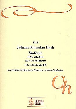 Johann Sebastian Bach Notenblätter Sinfonie BWV787-801 vol.1 (nos.1-5)