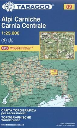 (Land)Karte Alpi Carniche Carnia Centrale 25000 von 