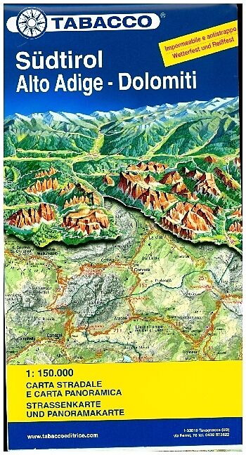 Strassenkarte Südtirol -Dolomiti 1:150 000 150000