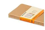 Tagebuch geb Moleskine Cahier Journal (Set of 3), Pocket, Ruled, Kraft Brown, Soft Cover (3.5 x 5.5) von Moleskine