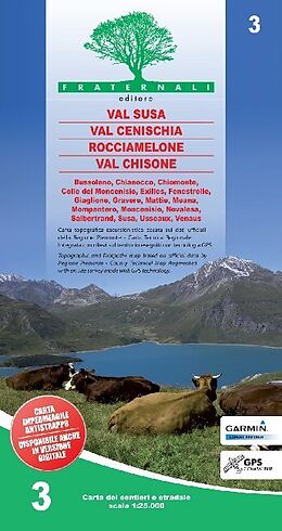 (Land)Karte Val Susa - Val Cenischia - Rocciamelone - Val Chisone 1 : 25 000 25000 von 
