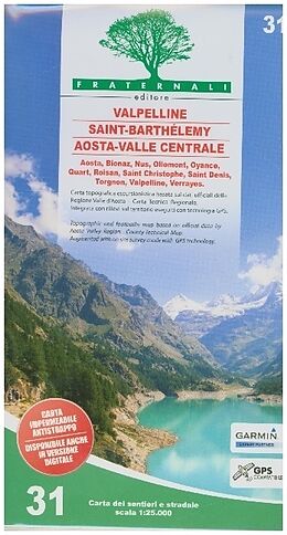 (Land)Karte Valpelline - Saint-Barthélemy - Aosta-Valle Centrale 1 : 25 000 25000 von 