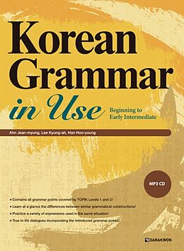 Couverture cartonnée Korean Grammar in Use - Beginning to Intermediate de Jean-myung Ahn, Kyung-ah Lee, Hoo-young Han