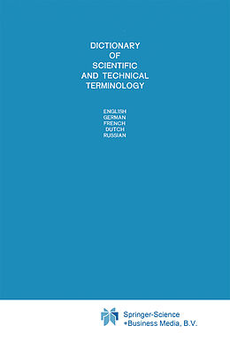 Livre Relié Dictionary of Scientific and Technical Terminology de Springer