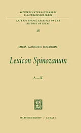 Fester Einband Lexicon Spinozanum, m. 2 Buch von Emilia Giancotti Boscherini