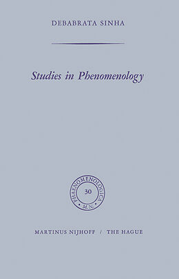 Couverture cartonnée Studies in Phenomenology de D. Sinha