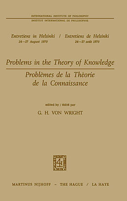 Couverture cartonnée Problems in the Theory of Knowledge / Problèmes de la théorie de la connaissance de 