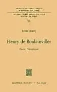 Fester Einband Henry de Boulainviller Tome I von 