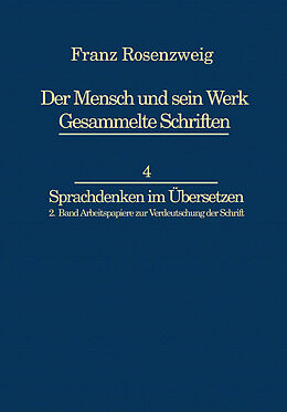 Livre Relié Franz Rosenzweig Sprachdenken de Rachel Bat-Adams, U. Rosenzweig