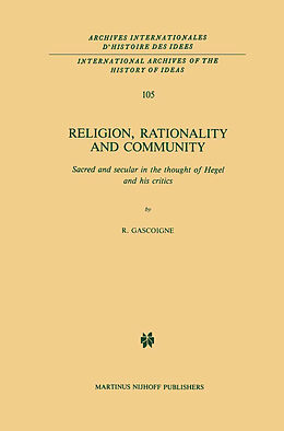 Livre Relié Religion, Rationality and Community de Robert Gascoigne