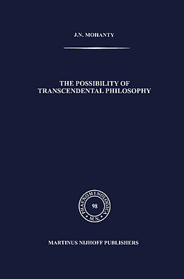 Couverture cartonnée The Possibility of Transcendental Philosophy de J. N. Mohanty