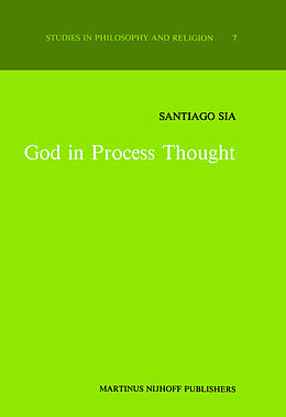 Couverture cartonnée God in Process Thought de S. Sia