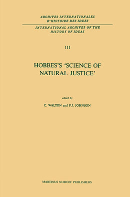 Livre Relié Hobbes s  Science of Natural Justice  de 