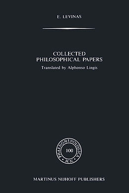 Couverture cartonnée Collected Philosophical Papers de E. Levinas