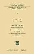 Fester Einband Inventaire des pièces d'archives françaises se rapportant à l'Abbaye de Port-Royal des Champs et son cercle et à la résistance contre la Bulle Unigenitus et à l'appel von J. Bruggeman, A. J. van de Ven