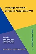 E-Book (epub) Language Variation - European Perspectives VIII von 