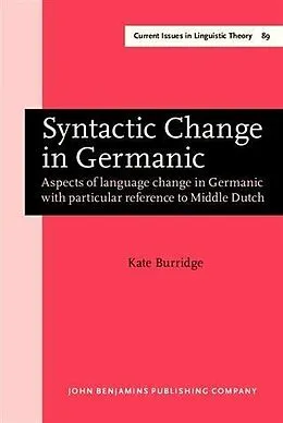 E-Book (pdf) Syntactic Change in Germanic von Kate Burridge