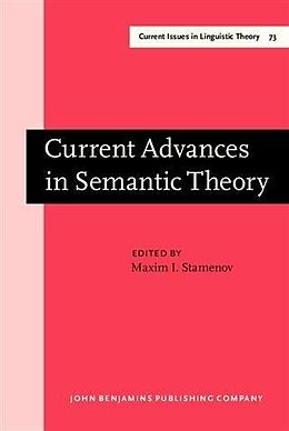 E-Book (pdf) Current Advances in Semantic Theory von 