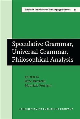 eBook (pdf) Speculative Grammar, Universal Grammar, Philosophical Analysis de 