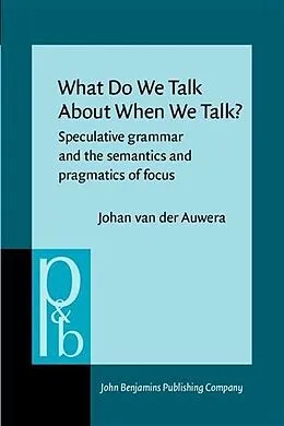 PDF What Do We Talk About When We Talk? von Johan Auwera