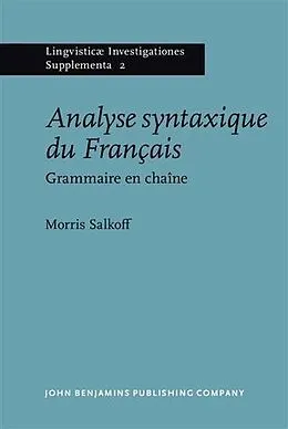 PDF Analyse syntaxique du Francais von Morris Salkoff