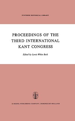 Fester Einband Proceedings of the Third International Kant Congress von 
