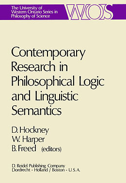 Kartonierter Einband Contemporary Research in Philosophical Logic and Linguistic Semantics von 