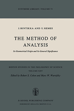 Kartonierter Einband The Method of Analysis von U. Remes, Jaakko Hintikka