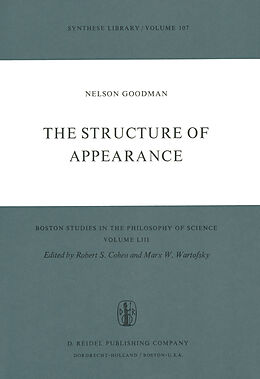 Kartonierter Einband The Structure of Appearance von Nelson Goodman