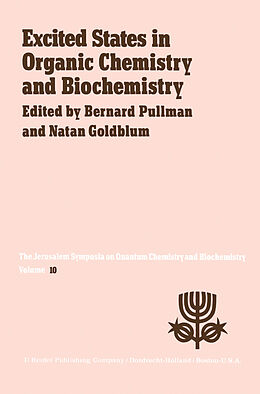 Livre Relié Excited States in Organic Chemistry and Biochemistry de 